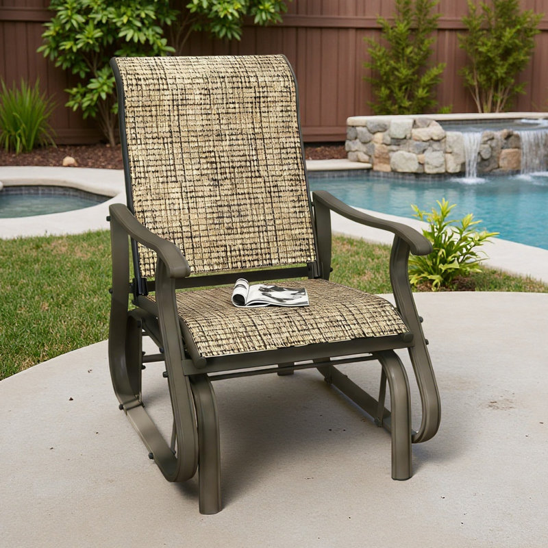 Balancelle de jardin, fauteuil oscillant d'extérieur, Brown