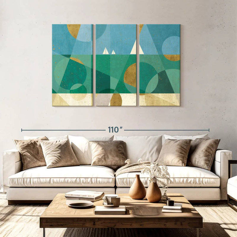 Paysage marin Avery I, H 48 po x l 74 po
