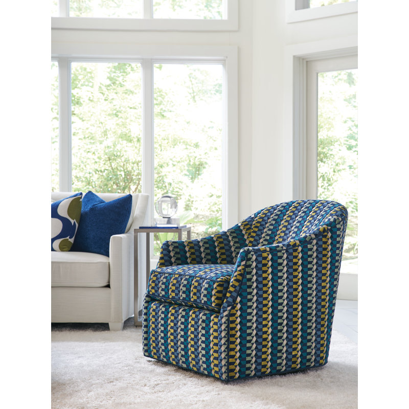 Ariana Upholstered Swivel Barrel Chair