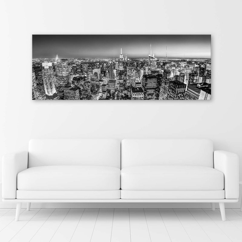 New York Skyline - Wrapped Canvas Print, 40cm H x 120cm W