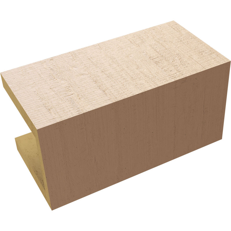 Block Block Woodgrain TimberThane Raider Tail, apprêté brun clair, H 9 po x l 15 po x P 9 po