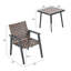 Ensemble bistro 3 pièces pour patio, ensemble bistro pour l'extérieur, chaises en osier de rotin avec table d'appoint