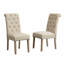 Ensemble de salle à manger 5 pièces à pieds tournés avec 4 chaises capitonnées-418670210-418670208