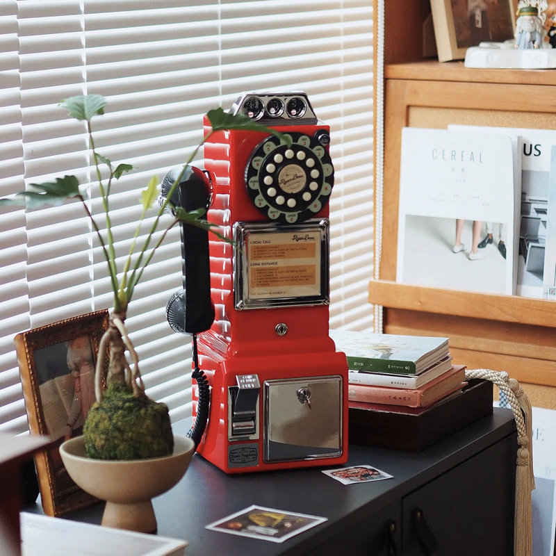 Wall Mounted Rotary Dial Corded Telephone