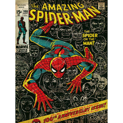 Spider-Man 100th Anniversary Vintage Advertisement on Canvas