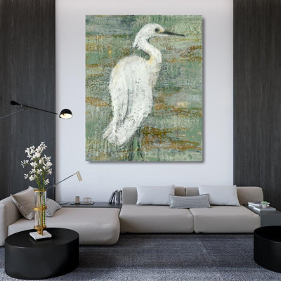 Rosecliff Heights Goldberger, Jennifer Gallery Wrapped Canvas Art Titled: Textured Heron II