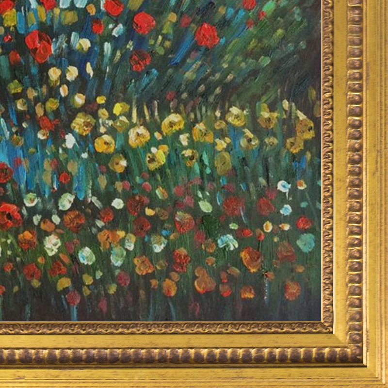 Pommier I, reproduction sur toile, H 29 po x l 25 po x P 2 po, Cadre doré reine de Versailles