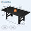 Table de salle à manger 71 "Farmhouse pour 6 à 8 personnes, grande table de salle à manger rectangulaire en bois seulement-981445754