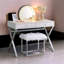White finish Alma Accent Mirror