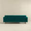 Canapé Casey capitonné en velours turquoise