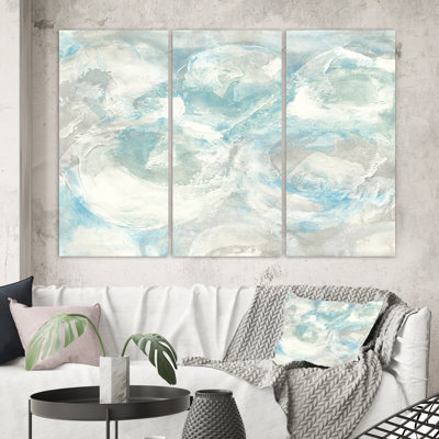 Campagne « pâle blue shade iii », peinture sur toile, reproduction d’image multi-pièces