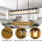 10 Light 78 In Large Farmhouse Chandeliers Rectangle Black Dining Room Lighting Fixtures Hanging, Kitchen Island Cage Pendant Lights Contemporary Modern Ceiling Light With Glass Shade