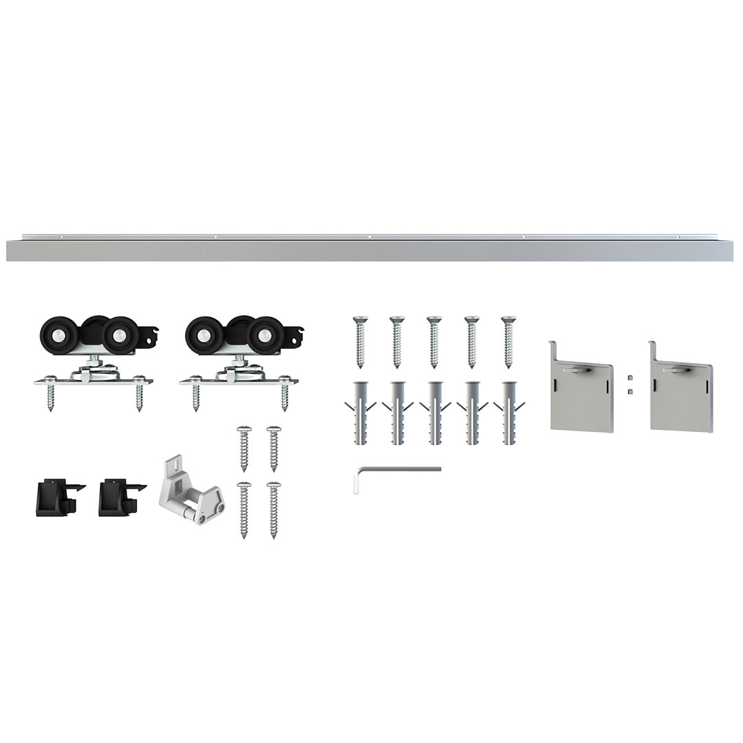 Standard Single Track Barn Door Hardware Kit JUBEST