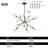 Andreaz 10 - Light Unique / Statement Modern Adjustable Black Dimmable Linear Chandelier