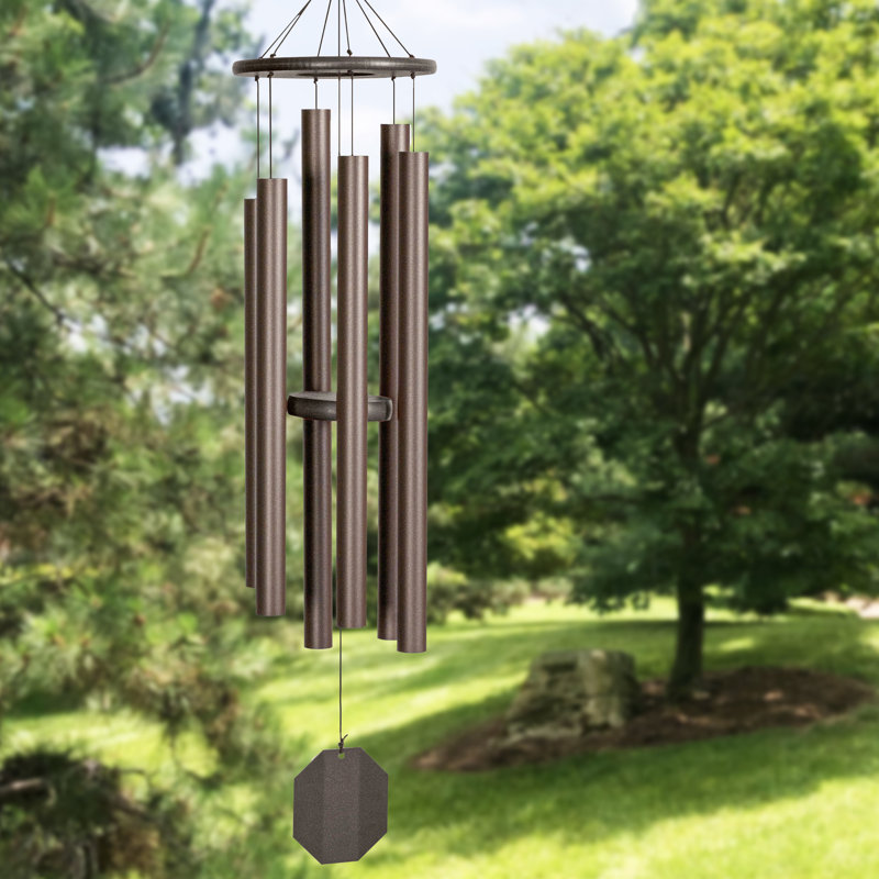 Terra Bronze 50" Powder-Coated Aluminum Outdoor Wind Chime