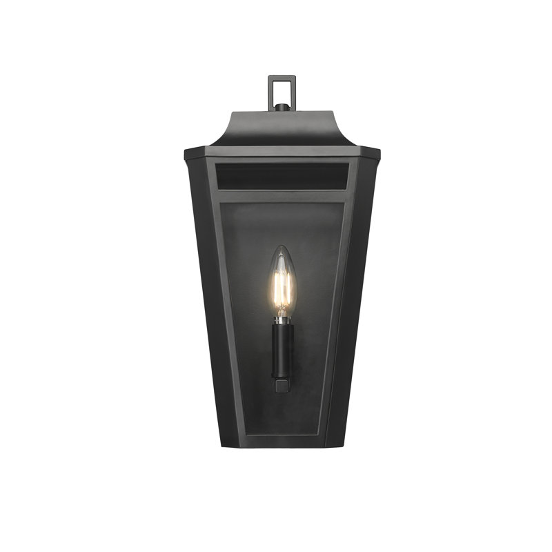Benedict 14.5" High 1-Light Outdoor Wall Sconce - Powder Coated Black