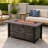 48" Fire Table With Fiberglass Wooden Tabletop