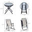 Ensemble de chaises berçantes 3 pièces Outsunny