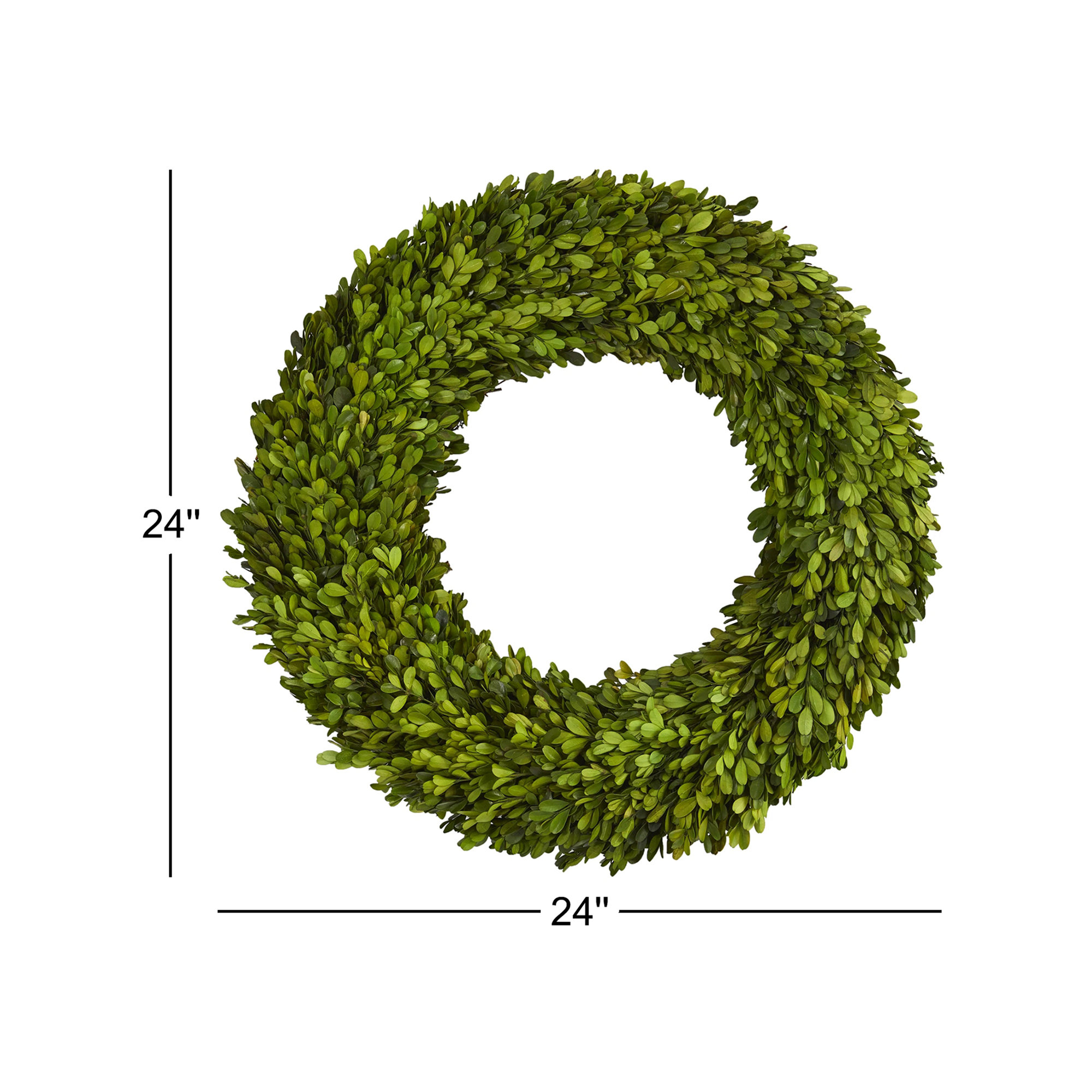 Easter Preserved Boxwood Real Greenery Wreath, 24in.