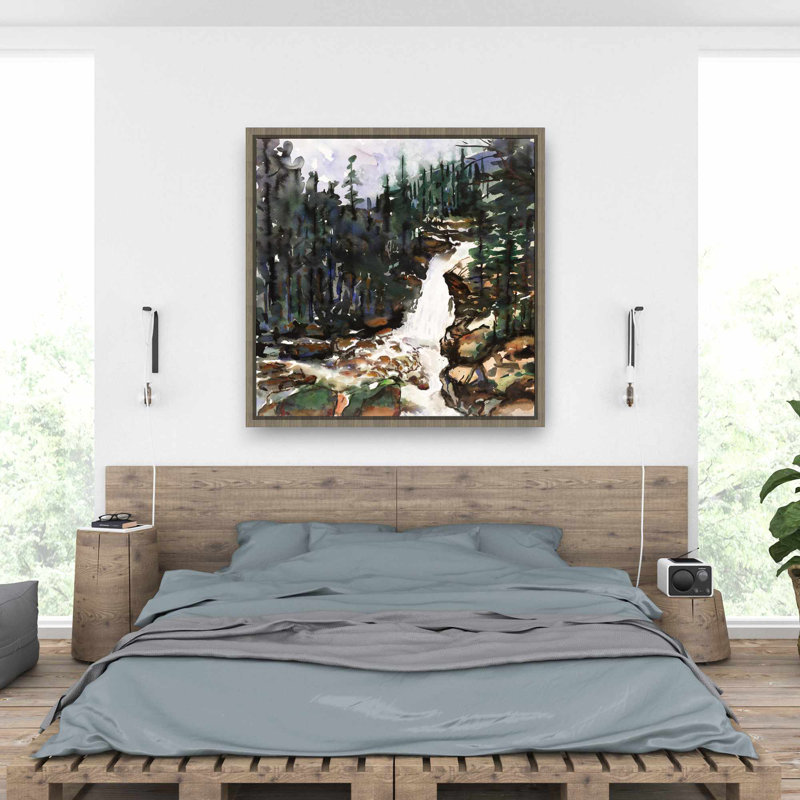 «Falls of Alberta - Brown Mountains», reproduction d'art sur toile | Décoration
