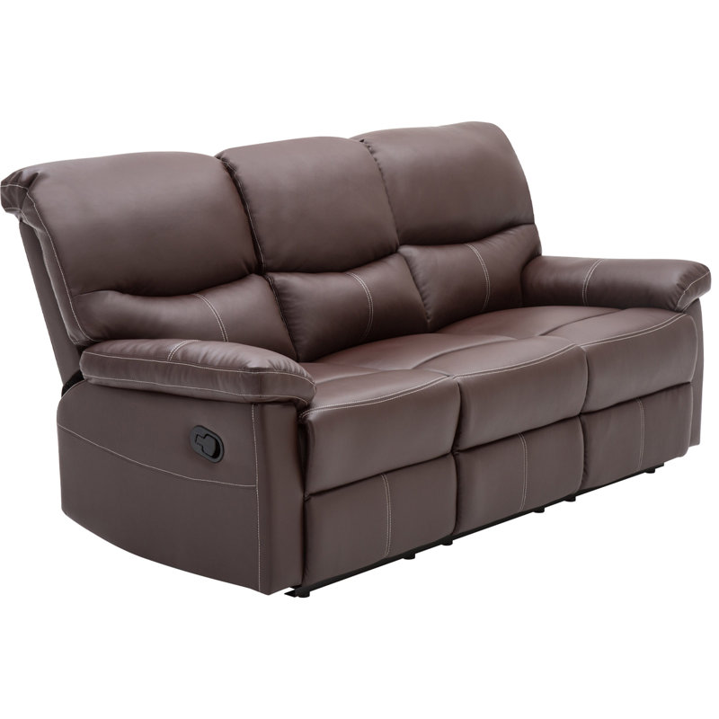 Najiyyah Faux Leather 75.4'' Reception Sofa