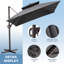 Parasol carré en porte-à-faux 10 pi x 10 pi avec base lestée-1108579138