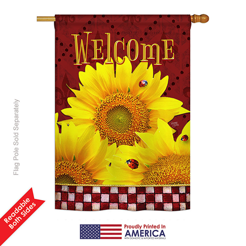 Drapeau de maison Rollof Sunflowers Spring Impressions