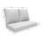 Sunbrella Outdoor Loveseat Cushion, Deep Seat/Back Replacement Cushion 5 Inch-8403126