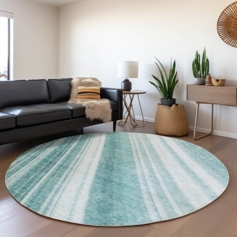 Tapis Chayden avec envers antidérapant, Rond 8 pi