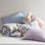Ensemble d'édredon floral avec draps grand taupe