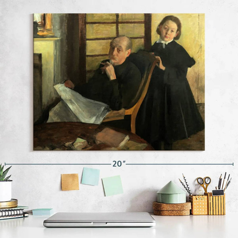 Henri Degas et la nièce Lucie Degas, H 12 po x l 15 po