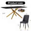 Ensemble de table de salle à manger 7 pièces Reginald - Table de cuisine en verre trempé avec 6 chaises en similicuir-129754628-129754629