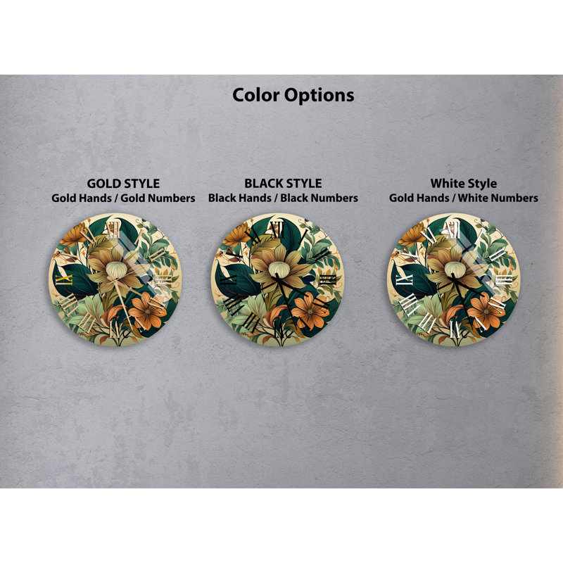 Horloge murale silencieuse Earthy, Noir