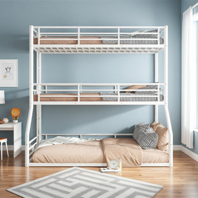 Twin Over Twin Over Full Bunk Bed