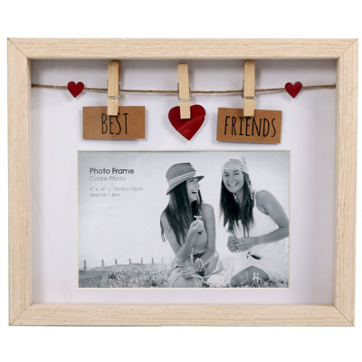 Jazzmene Brown Wood Picture Frame with Mat