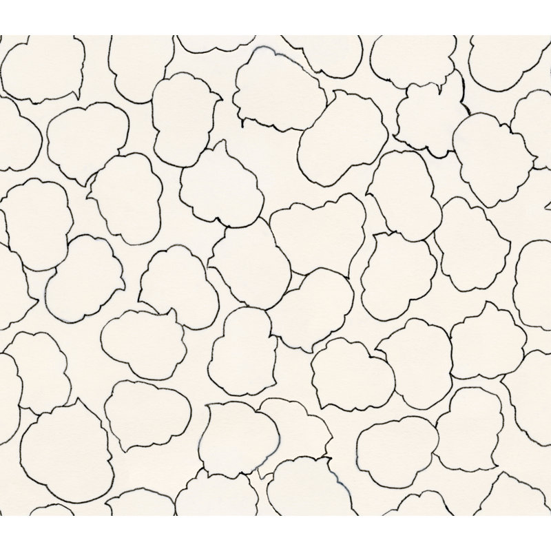 Armes Abstract Wallpaper by Susan Hable, Cream/Black