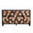 Distressed Storage Cabinet with Honeycomb Pattern
