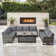 Nazime Wicker 9 - Person Modular Patio Conversation Sets with Cushions