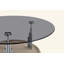 Ensemble de tables basses gigognes de luxe à prix abordable. Ensemble de tables basses gigognes en verre trempé transparent. Table basse ronde pour salon, ensemble de deux pièces.