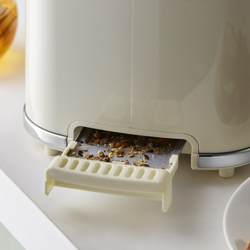 Hexton Swan Variable Width 2 Slice Toaster, 7 Browning Levels, Cancel, Cream