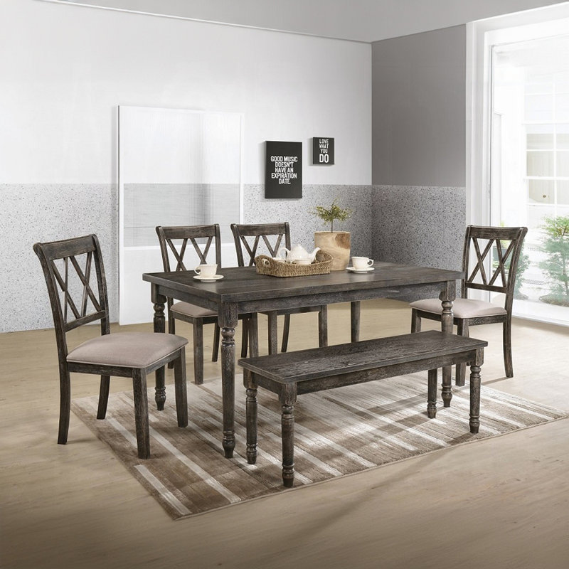 Claudia Dining Table, Weathered Gray