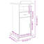 Lectern With Wheels & Drawer 55X55x107 Cm Engineered Wood-1692474009
