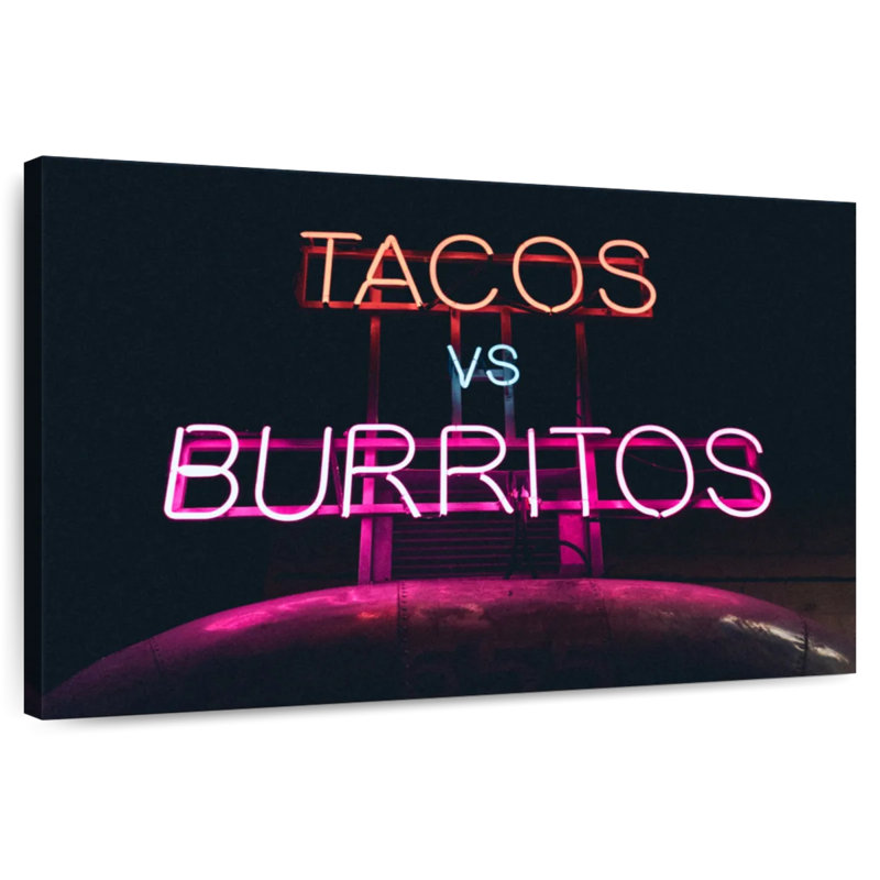 Tergel tacos contre burritos, H 20 po x l 30 po