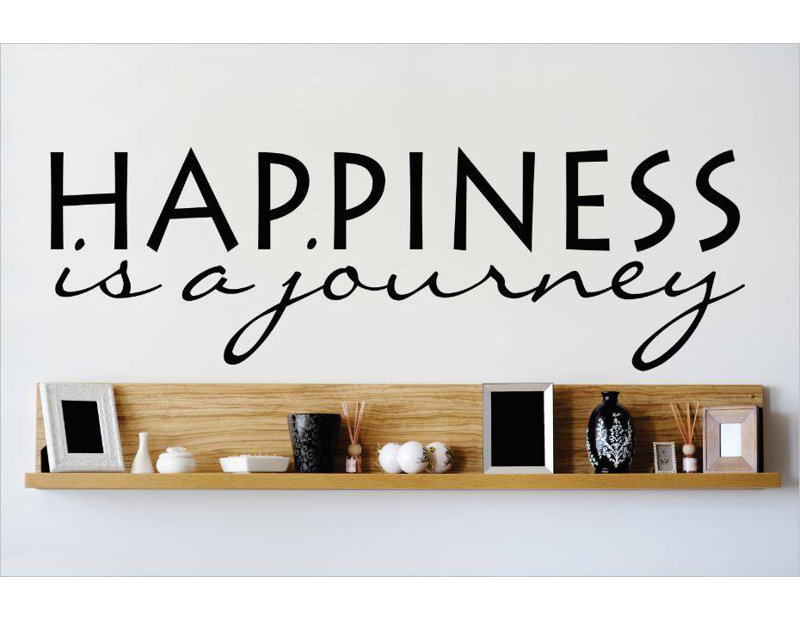 Wall Decal, 8" H x 20" W x 0.16" D, Black