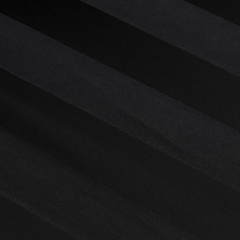 So Soft Satin Stripe Fitted Sheet, Double, Black