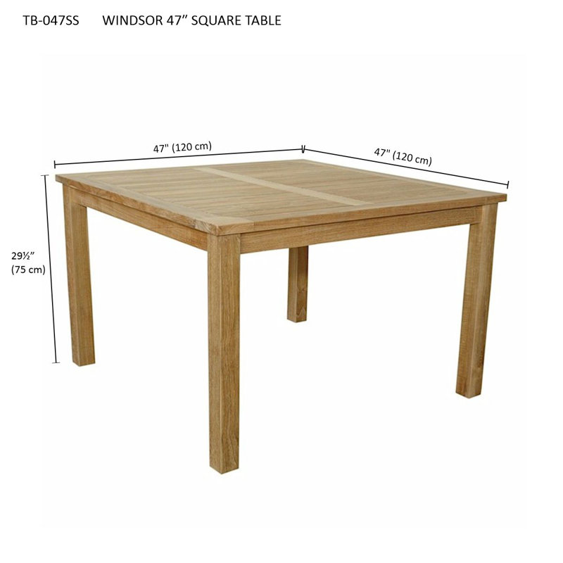 Barracuda Outdoor Square Teak Dining Table