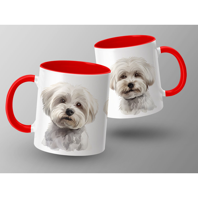 Ceramic Coffee Mug, Red, 3