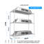 Étagère en métal robuste à 3 niveaux, tablettes de rangement en métal certifiées NSF, support de rangement de garage à hauteur réglable, capacité de 1050 lb-1469267910