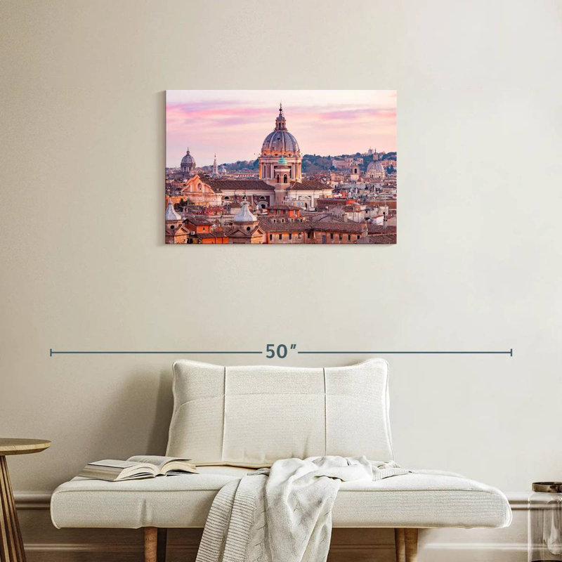 Paysage de coucher de soleil Kavia Rome, H 20 po x l 30 po