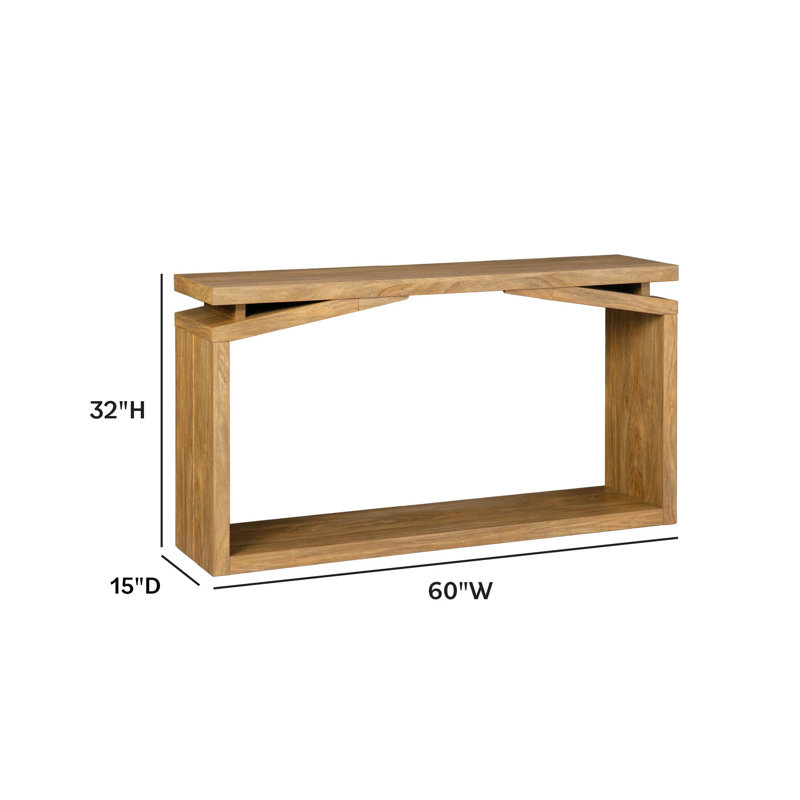 Bateson Modern 60" Entry Console Table, Heritage Oak